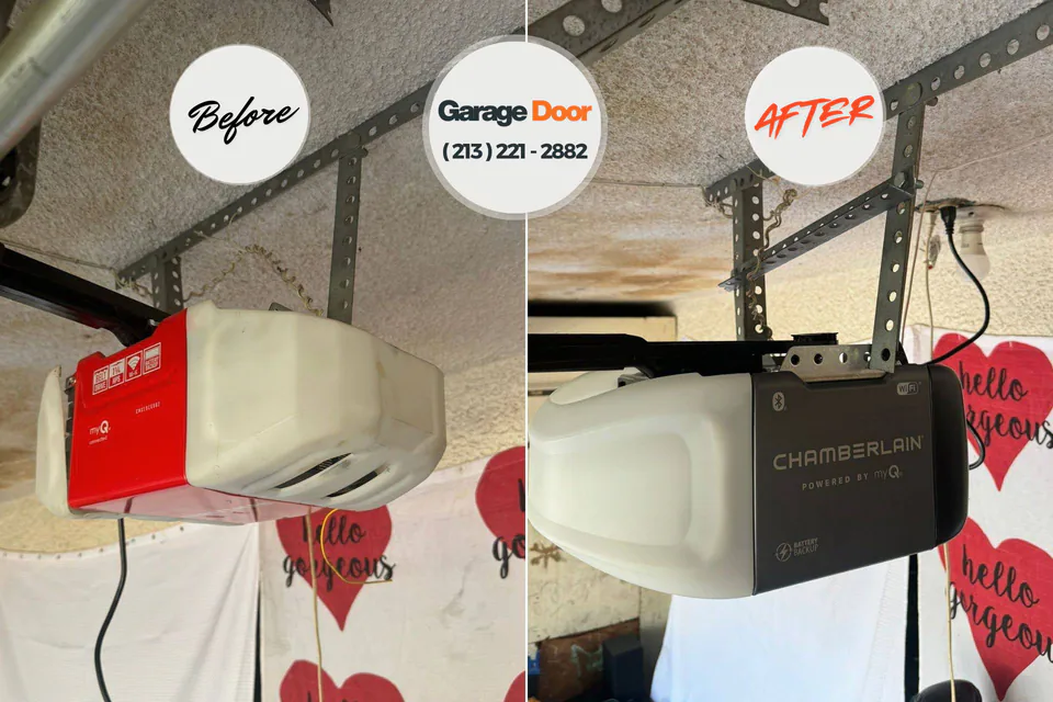 Before and after: garage door repair Centerville, GA